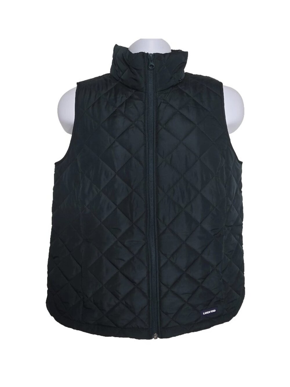Lands End Featherfree Puffer Vest Womens Small 6-8 Quilted Insulated Zip NEW